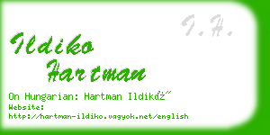 ildiko hartman business card
